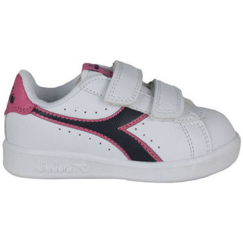 Pantofi Copii Sneakers Diadora 101.173339 01 C8593 White/Black iris/Pink pas Alb
