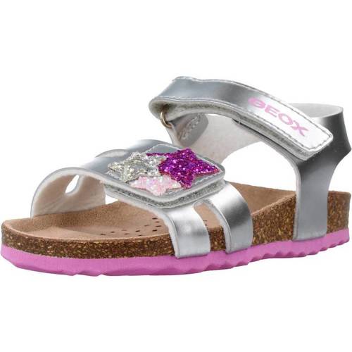 Pantofi Fete Sandale Geox B SANDAL CHALKI GIRL Argintiu