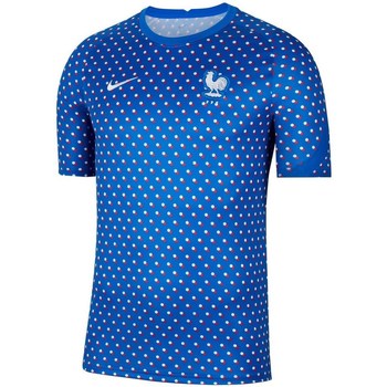 Îmbracaminte Bărbați Tricouri mânecă scurtă Nike France Prematch Training albastru