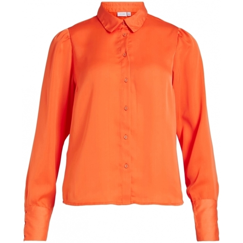 Îmbracaminte Femei Topuri și Bluze Vila Shirt Renny L/S - Tigerlilly portocaliu