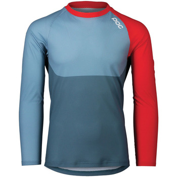 Îmbracaminte Bărbați Tricouri & Tricouri Polo Poc 52844-8282 MTB PURE LS JERSEY CALCITE BLUE/PROSMANE RED Multicolor