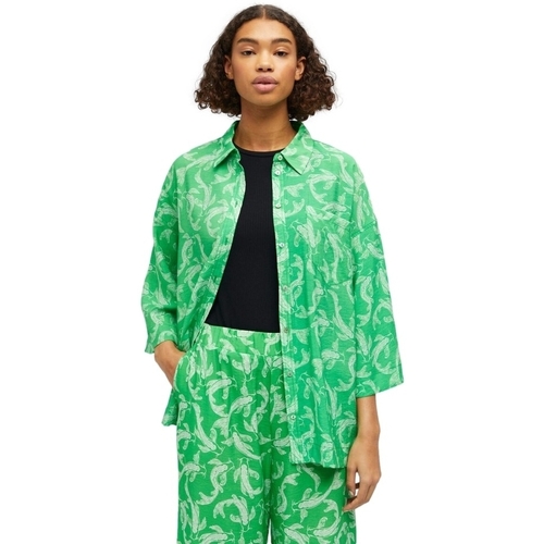 Îmbracaminte Femei Topuri și Bluze Object Shirt Rio 3/4 - Fern Green verde