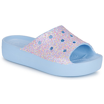 Pantofi Femei Șlapi Crocs ClassicPlatformGlitterSlideW Albastru / Glitter