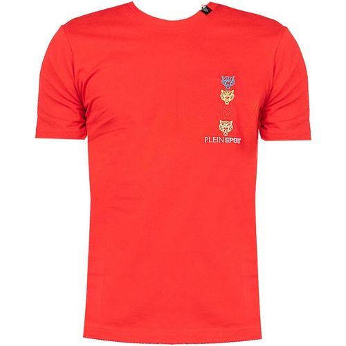 Îmbracaminte Bărbați Tricouri mânecă scurtă Philipp Plein Sport TIPS1135 roșu