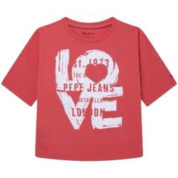 Îmbracaminte Fete Tricouri mânecă scurtă Pepe jeans  roșu
