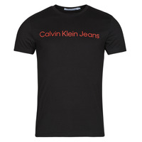 Îmbracaminte Bărbați Tricouri mânecă scurtă Calvin Klein Jeans CORE INSTITUTIONAL LOGO SLIM TEE Negru / Roșu