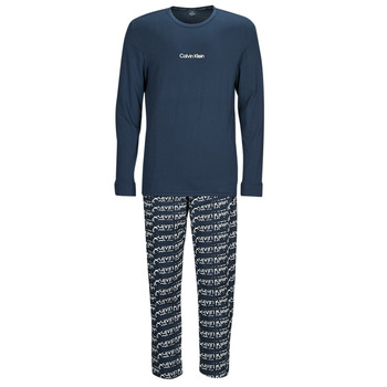 Îmbracaminte Bărbați Pijamale și Cămăsi de noapte Calvin Klein Jeans L/S PANT SET Albastru