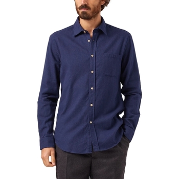 Portuguese Flannel Teca Shirt - Navy albastru