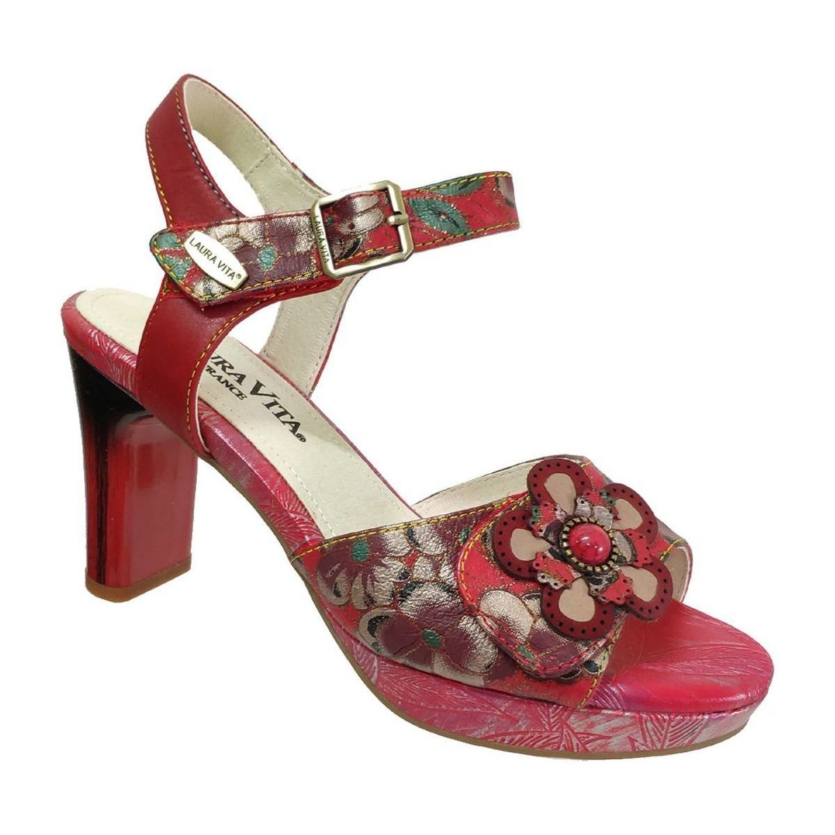 Pantofi Femei Sandale Laura Vita Hicao 023 roșu