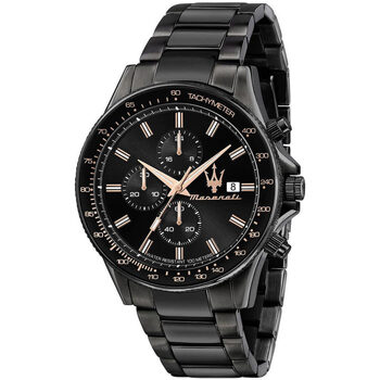 Ceasuri & Bijuterii Bărbați Ceasuri Analogice Maserati R8873640011, Quartz, 44mm, 10ATM Negru