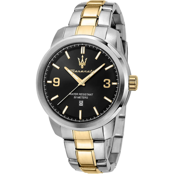 Ceasuri & Bijuterii Bărbați Ceasuri Analogice Maserati R8853121009, Quartz, 44mm, 5ATM Argintiu