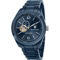Ceasuri & Bijuterii Bărbați Ceasuri Analogice Maserati R8823150002, Automatic, 45mm, 20ATM albastru