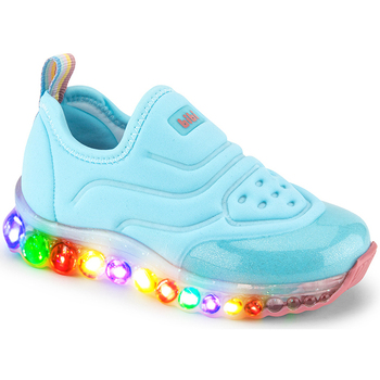 Pantofi Fete Sneakers Bibi Shoes Pantofi Sport LED Bibi Roller Celebration Light Blue Albastru