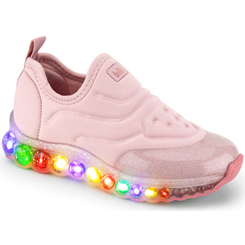 Pantofi Fete Sneakers Bibi Shoes Pantofi Sport LED Bibi Roller Celebration Light Pink Roz