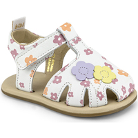 Pantofi Fete Sandale
 Bibi Shoes Sandale Fetite Bibi Afeto V Flowers White Alb