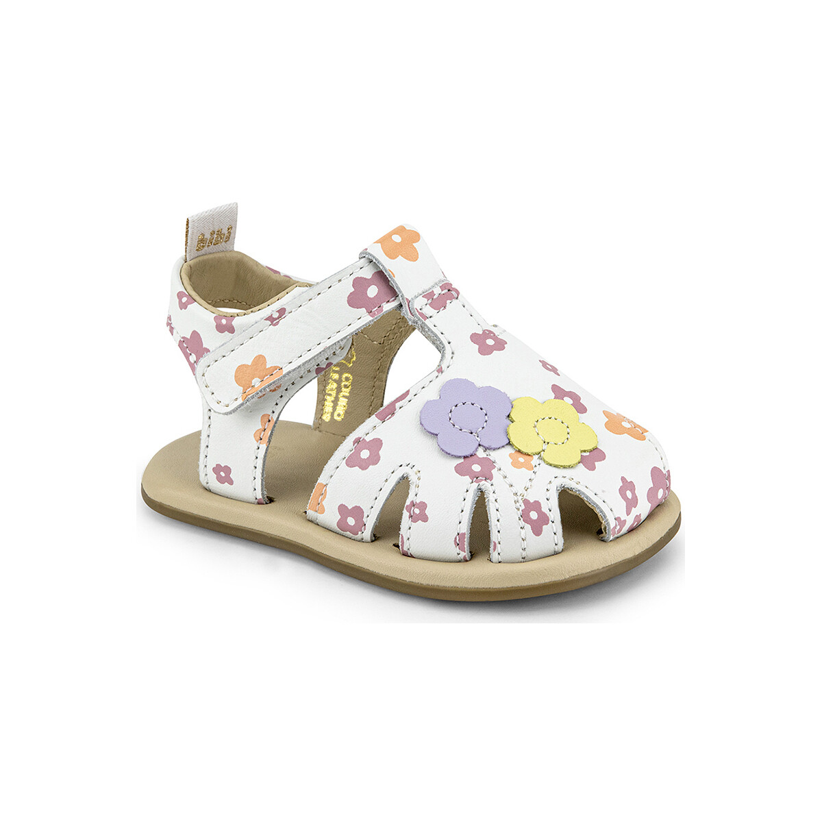 Pantofi Fete Sandale Bibi Shoes Sandale Fetite Bibi Afeto V Flowers White Alb