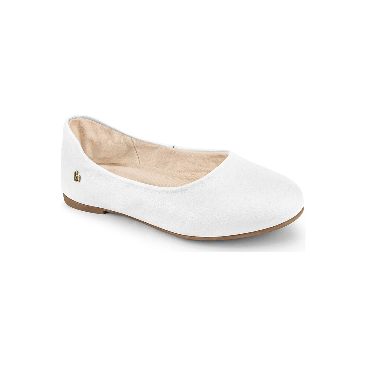 Pantofi Fete Balerin și Balerini cu curea Bibi Shoes Balerini Bibi Ballerina Classic White Alb
