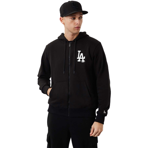 Îmbracaminte Bărbați Bluze îmbrăcăminte sport  New-Era MLB League Los Angeles Dodgers Essential Zip Hoodie Negru