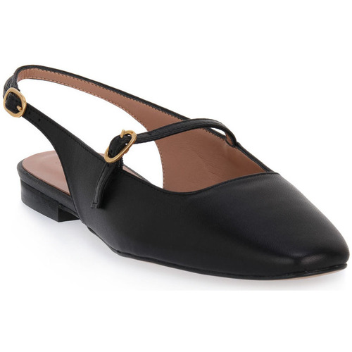 Pantofi Femei Balerin și Balerini cu curea Priv Lab NERO NAPPA Negru