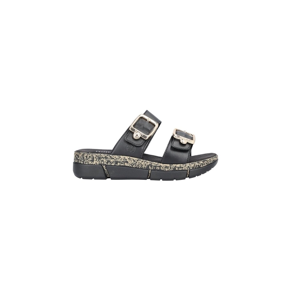 Pantofi Femei Papuci de vară Rieker V2372 Negru