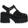 Pantofi Femei Sandale Windsor Smith ETERNITY BLACK LEATHER Negru