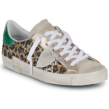 Pantofi Femei Pantofi sport Casual Philippe Model PRSX LOW WOMAN Leopard / Verde / Bej