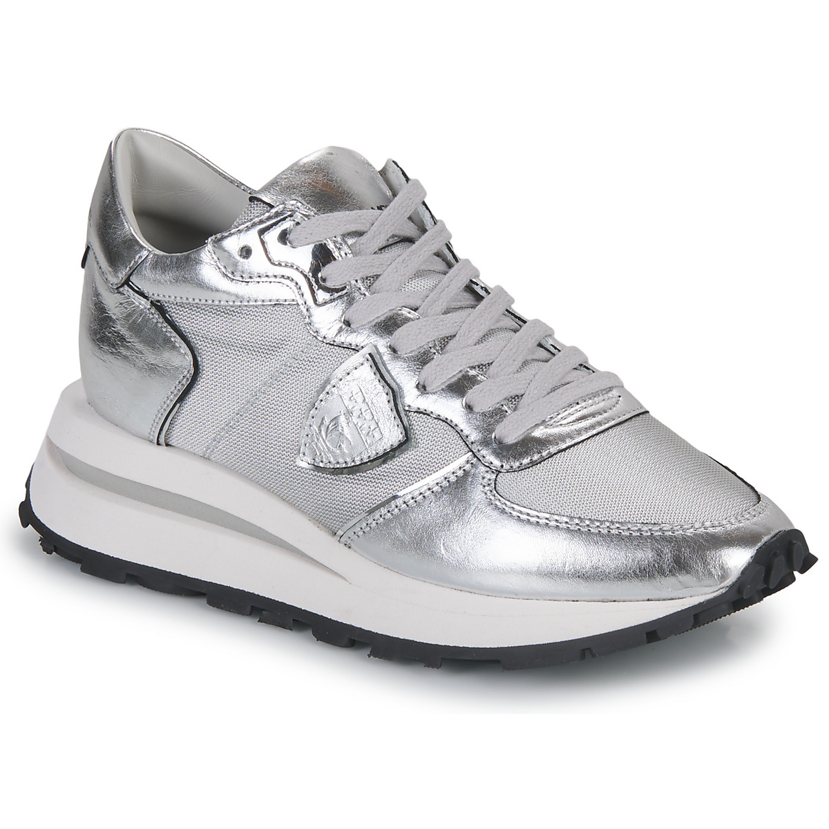 Pantofi Femei Pantofi sport Casual Philippe Model TROPEZ HAUTE LOW WOMAN Argintiu