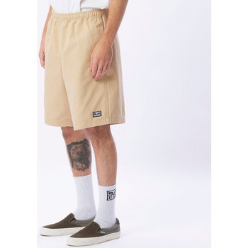 Obey Easy relaxed twill short Bej