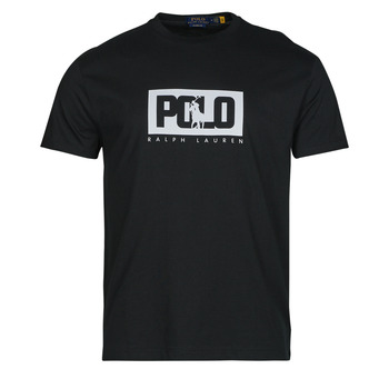 Îmbracaminte Bărbați Tricouri mânecă scurtă Polo Ralph Lauren T-SHIRT AJUSTE EN COTON LOGO POLO RALPH LAUREN Negru / Polo / Black