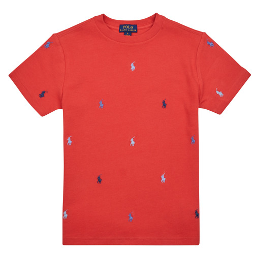 Îmbracaminte Copii Tricouri mânecă scurtă Polo Ralph Lauren SS CN-KNIT SHIRTS-T-SHIRT Roșu