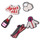 Accesorii Accesorii pantofi Crocs JIBBITZ APRES SKI GIRL 5 PACK Multicolor
