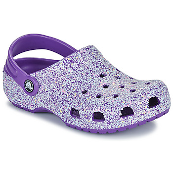 Pantofi Fete Saboti Crocs Classic Glitter Clog K Violet