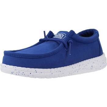 Pantofi Băieți Pantofi sport Casual Hey Dude WALLY YOUTH SLUB CANVAS albastru