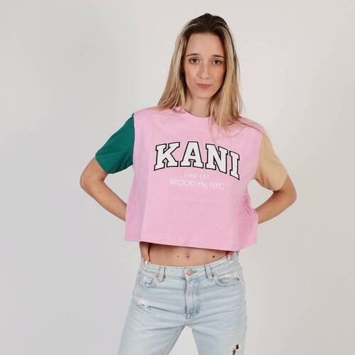 Îmbracaminte Femei Cămăși și Bluze Karl Kani SERIF CROP roz