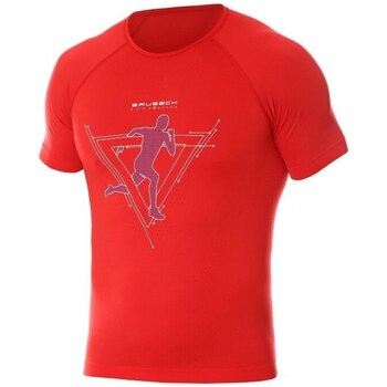 Îmbracaminte Bărbați Tricouri mânecă scurtă Brubeck Running Air Pro roșu