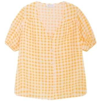 Îmbracaminte Femei Topuri și Bluze Compania Fantastica COMPAÑIA FANTÁSTICA Shirt 11053 - Golden Vichy galben