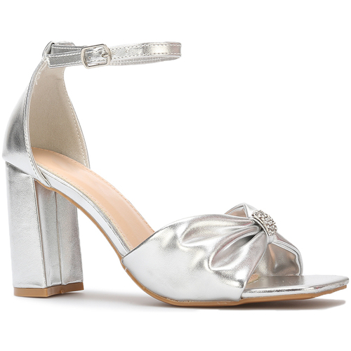 Pantofi Femei Sandale La Modeuse 65655_P151862 Argintiu