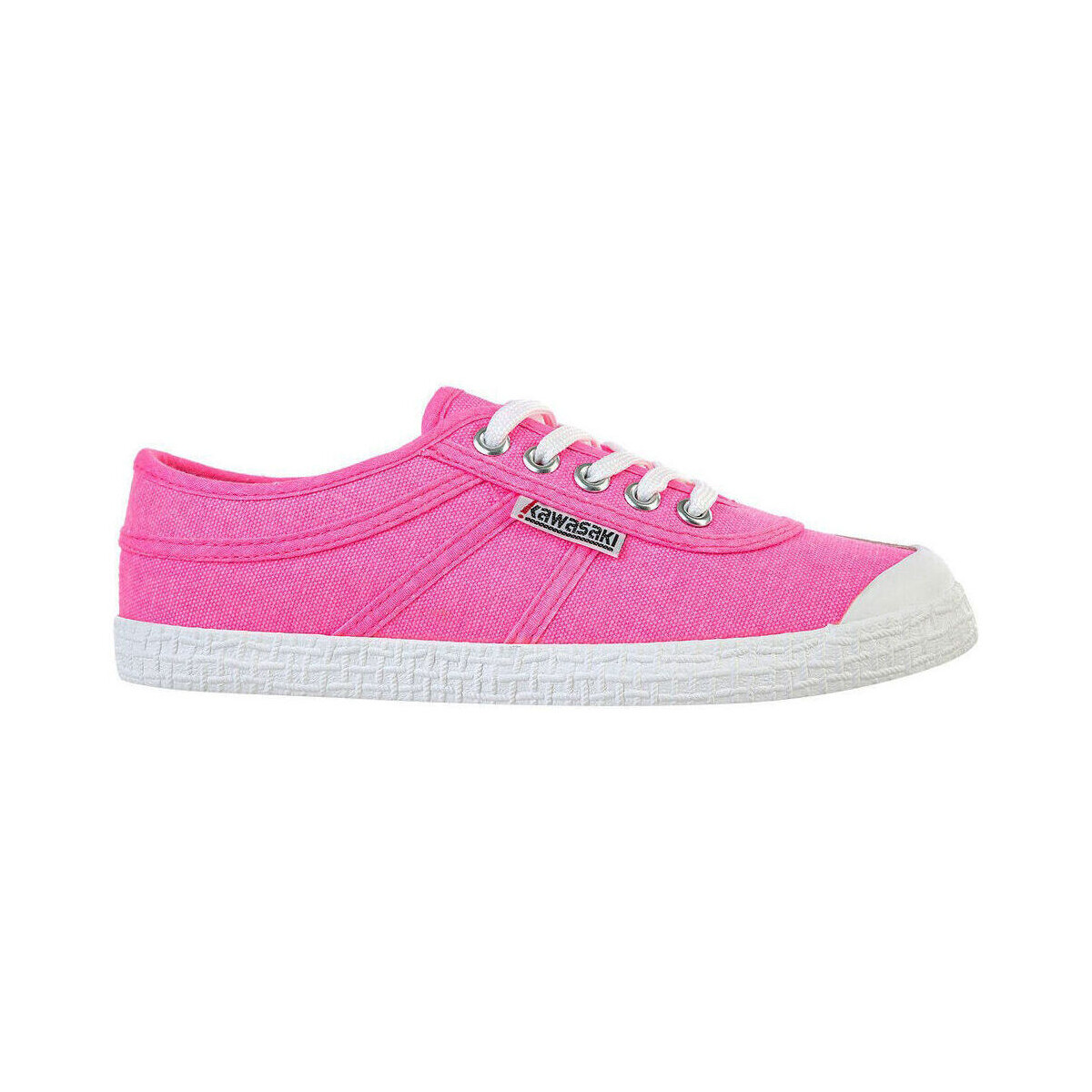 Pantofi Femei Sneakers Kawasaki Original Neon Canvas Shoe K202428 4014 Knockout Pink roz
