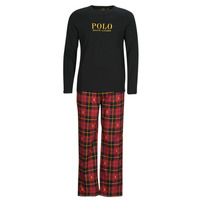 Îmbracaminte Bărbați Pijamale și Cămăsi de noapte Polo Ralph Lauren L/S PJ SLEEP SET Negru / Roșu