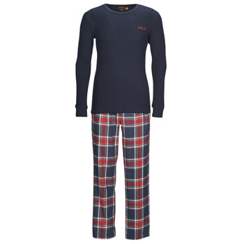 Îmbracaminte Bărbați Pijamale și Cămăsi de noapte Polo Ralph Lauren L/S PJ SLEEP SET Albastru / Roșu
