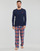 Îmbracaminte Bărbați Pijamale și Cămăsi de noapte Polo Ralph Lauren L/S PJ SLEEP SET Albastru / Roșu