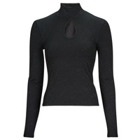 Îmbracaminte Femei Tricouri cu mânecă lungă  Guess LS CLIO TOP Negru