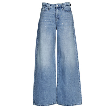 Îmbracaminte Femei Jeans flare / largi Karl Lagerfeld EMBELLISHED WIDE LEG DENIM Albastru