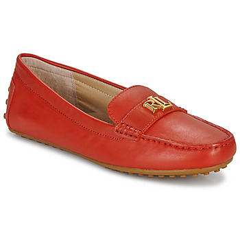 Pantofi Femei Mocasini Lauren Ralph Lauren BARNSBURY-FLATS-DRIVER Roșu