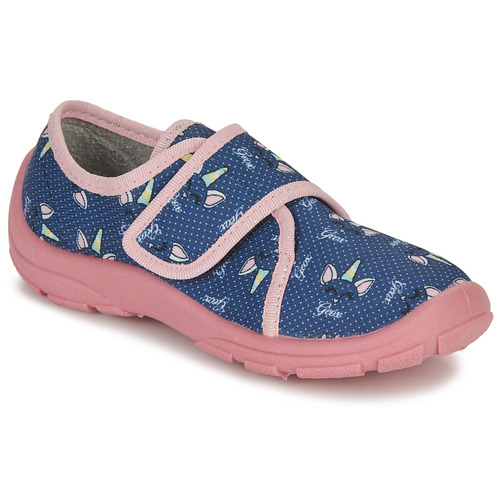 Pantofi Fete Papuci de casă Geox J NYMEL GIRL A Albastru / Roz