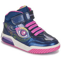 Pantofi Fete Pantofi sport stil gheata Geox J INEK GIRL B Albastru / Roz