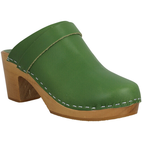 Pantofi Femei Papuci de vară Hoof Eglantine Cuir Femme Vert verde