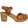 Pantofi Femei Papuci de vară Hoof Mireille Cuir Femme Camel Maro