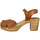 Pantofi Femei Papuci de vară Hoof Mireille Cuir Femme Camel Maro