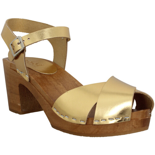 Pantofi Femei Papuci de vară Hoof Mireille Cuir Femme Gold Auriu